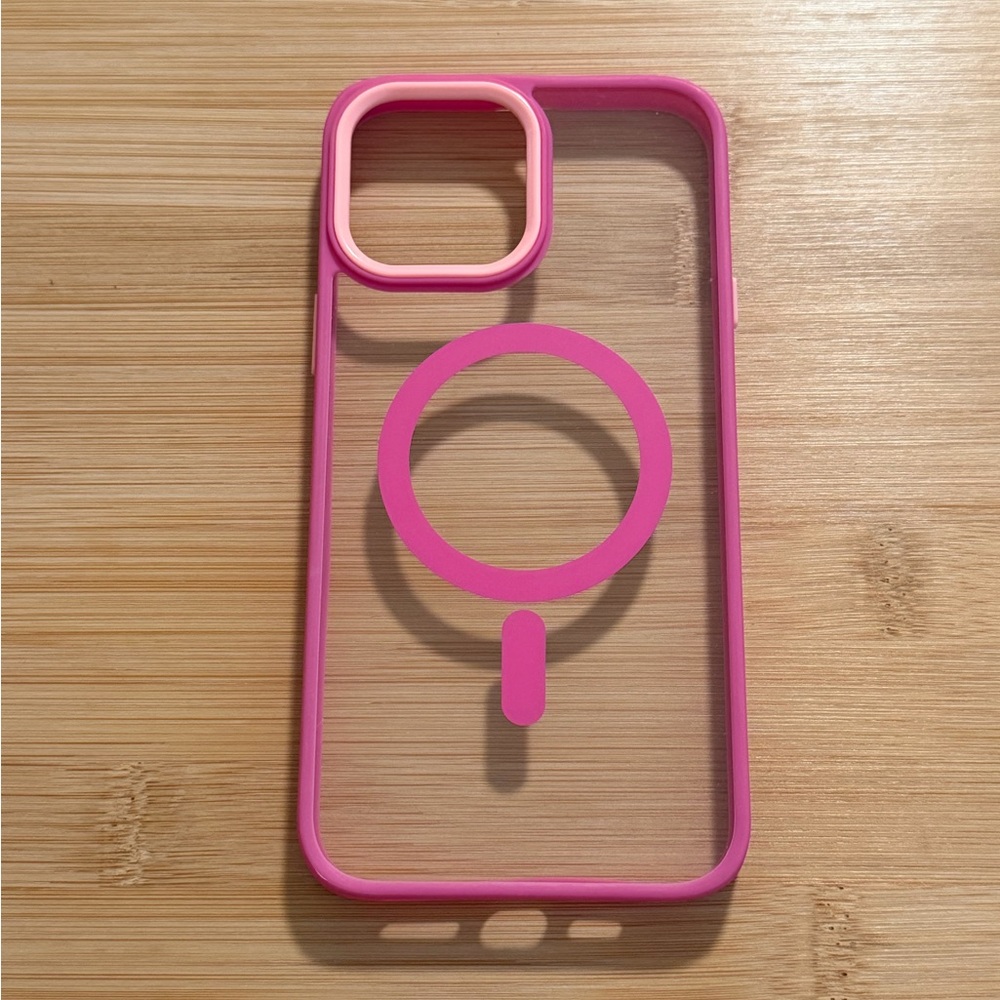 Pink Clear MagSafe-Compatible iPhone 16 Pro Max Case